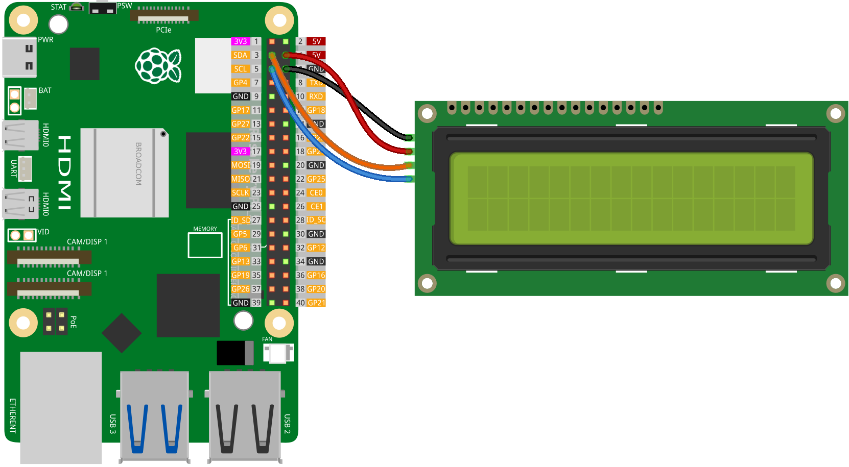 LCD1602 schematic