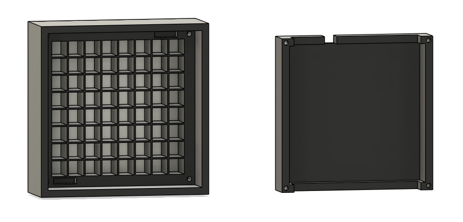 Back view of the 8×8 LED enclosure
